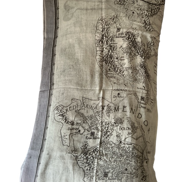 Gray Digital Print Linen-Cotton- 100*200 - Picture 4 of 5